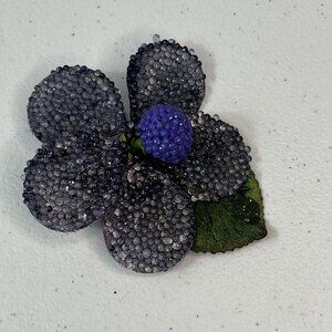 Karin’s Garden Brooch Hand Crafted Beaded Flower Pin Vintage Floral Dainty